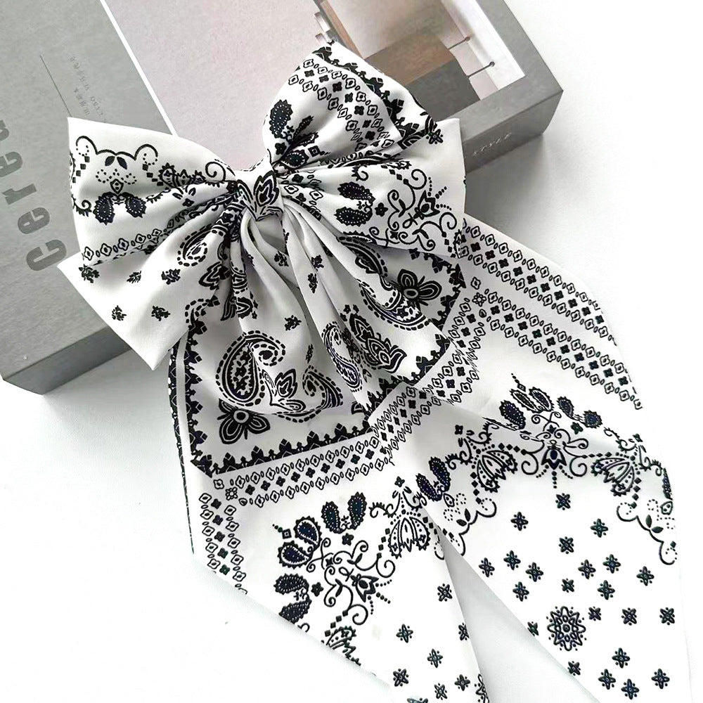 Wholesale Double-sided cashew flower bow hairpin heart clip