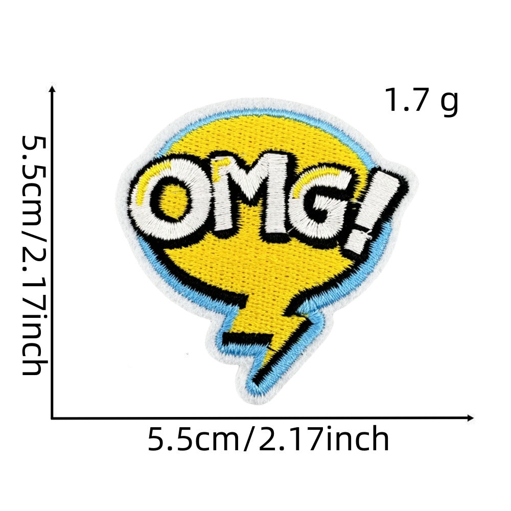 Wholesale Funny English Word Polyester Embroidered Patch Trendy Fashion Accessory For Clothing Gift For DIY And Boutique Resale