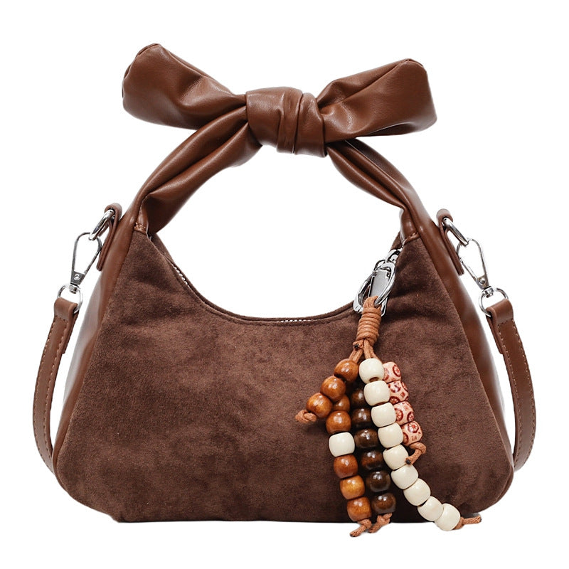 Wholesale Textured retro suede bag shoulder bag underarm bag crossbody bag