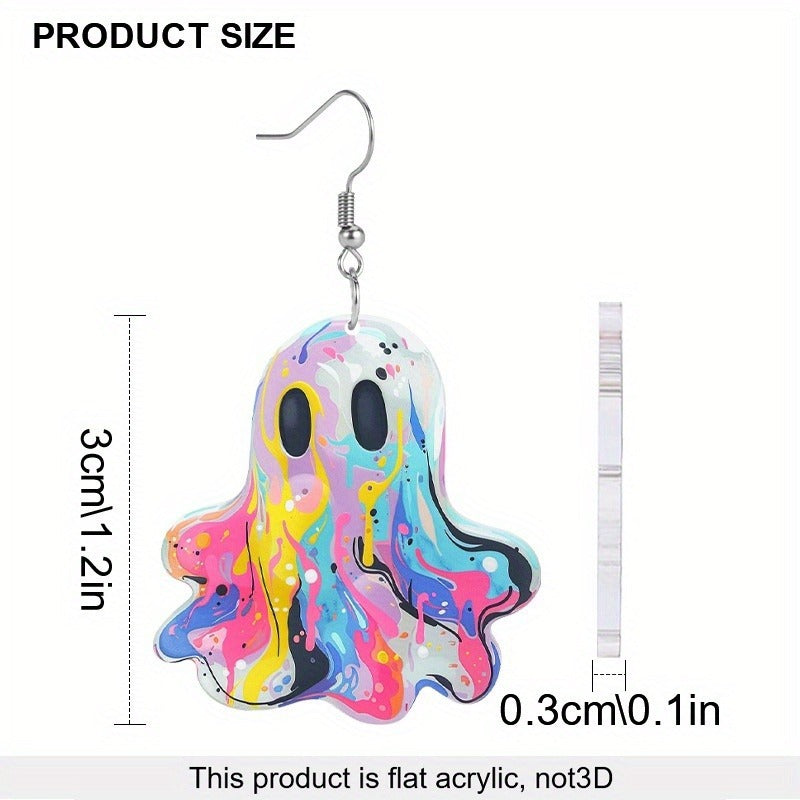 Wholesale Colorful Ghost Acrylic Earrings