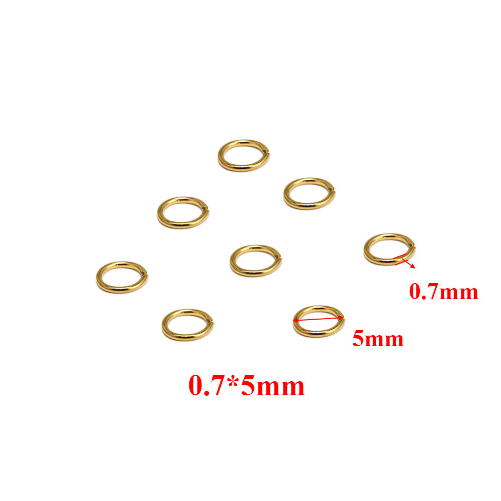 Wholesale 100PCS/PACK 18K Gold Vacuum Color Retention Stainless Steel Open Ring