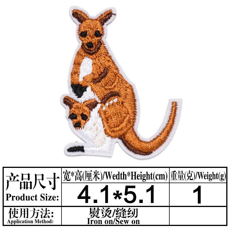 Wholesale Cute cartoon animal embroidery DIY patches