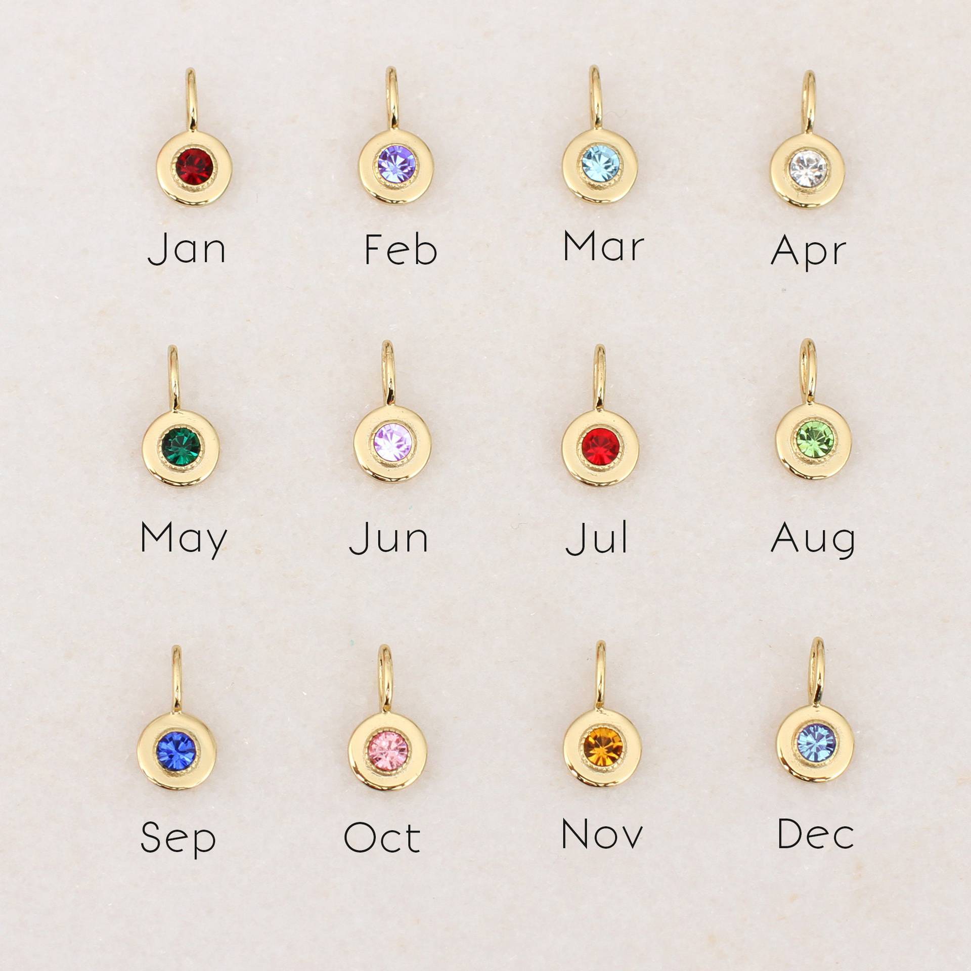 Wholesale Modern Titanium Steel Twelve Birthstone Zodiac Charms Pendant Necklace Fashion Jewelry Accessory For Gift
