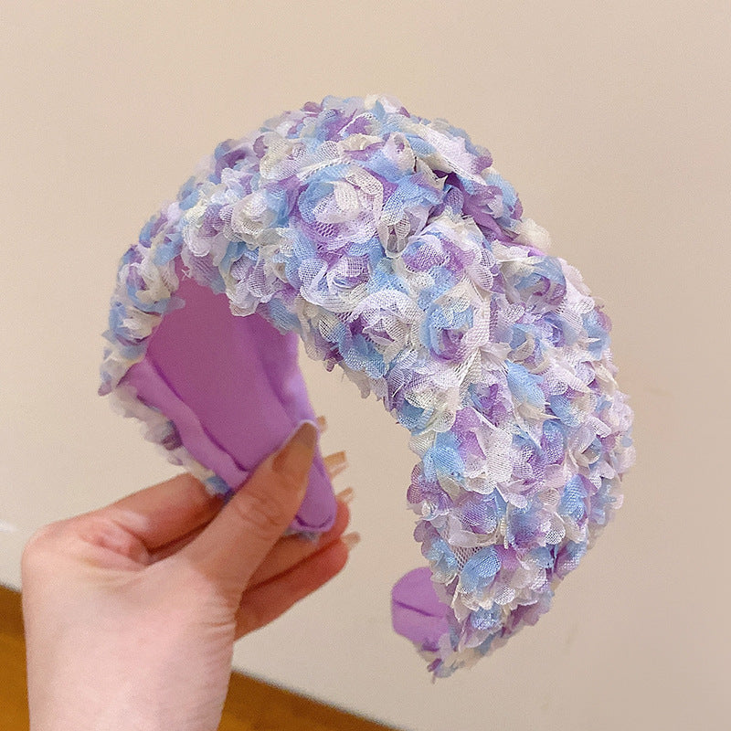 Wholesale Tie Dye Wide Edge Pressed Polyester Headband