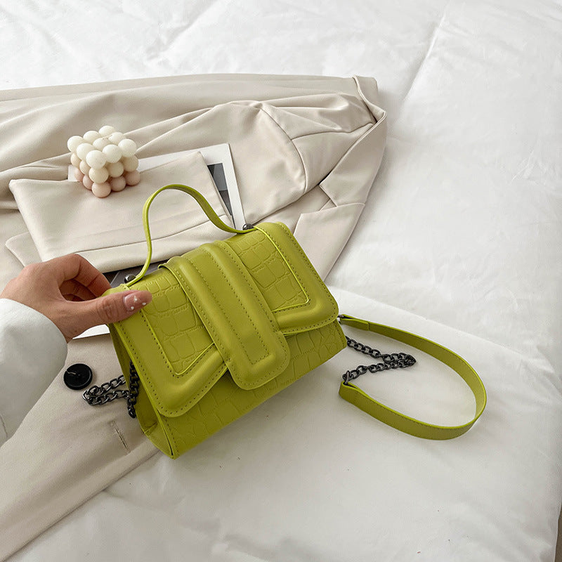 Wholesale Fashion Casual Chain Solid Color Hand-held Shoulder Crossbody Small Square Bag