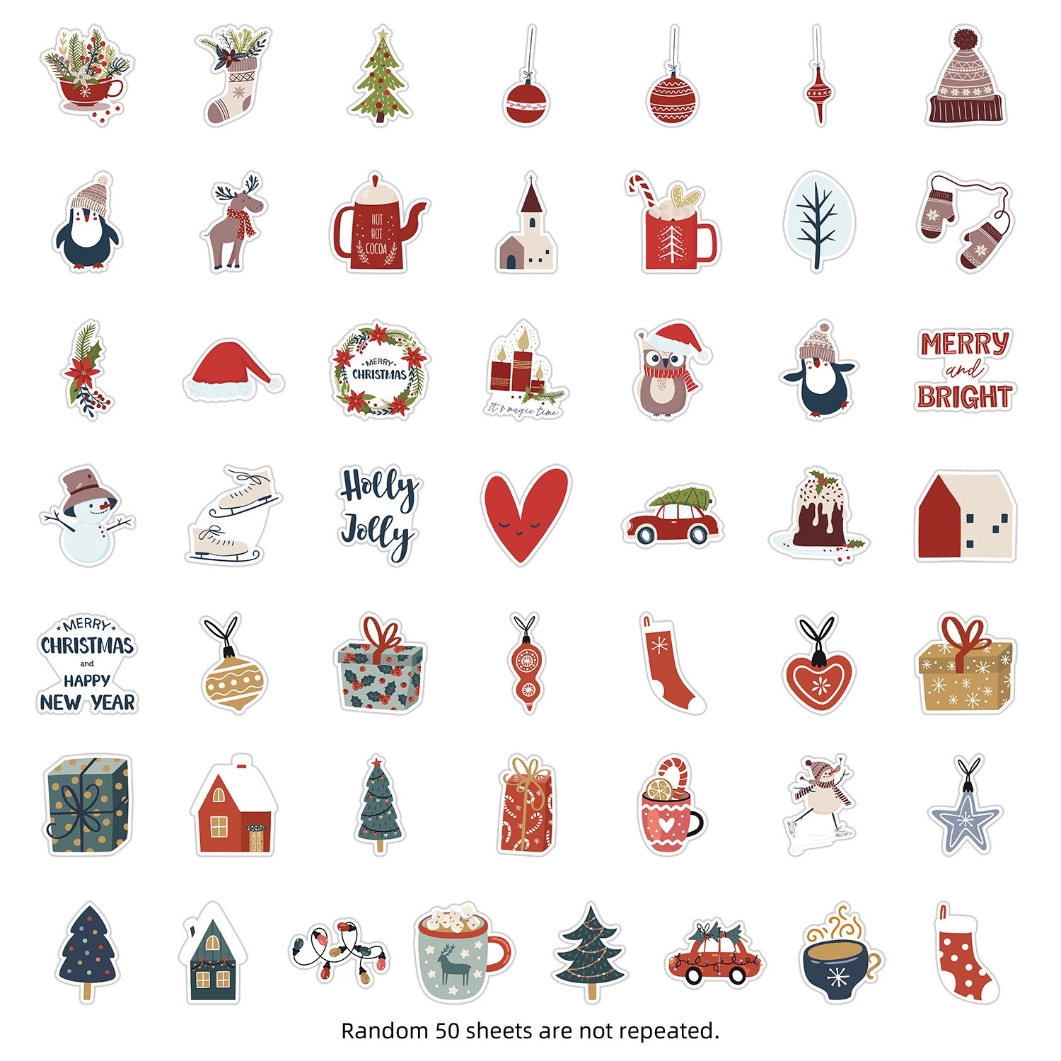 Wholesale 50pcs/pack new Christmas graffiti stickers decoration stickers