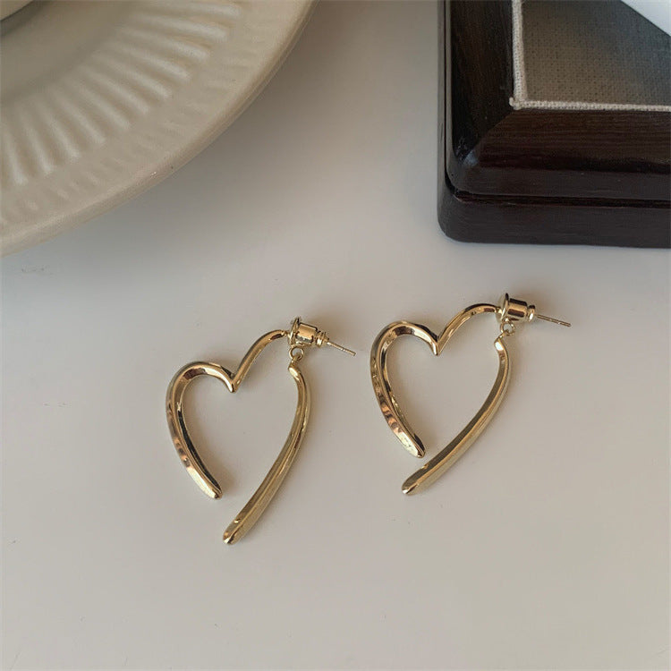 Wholesale Heart Cross Earrings for Women Niche Design Retro Stylish Earrings