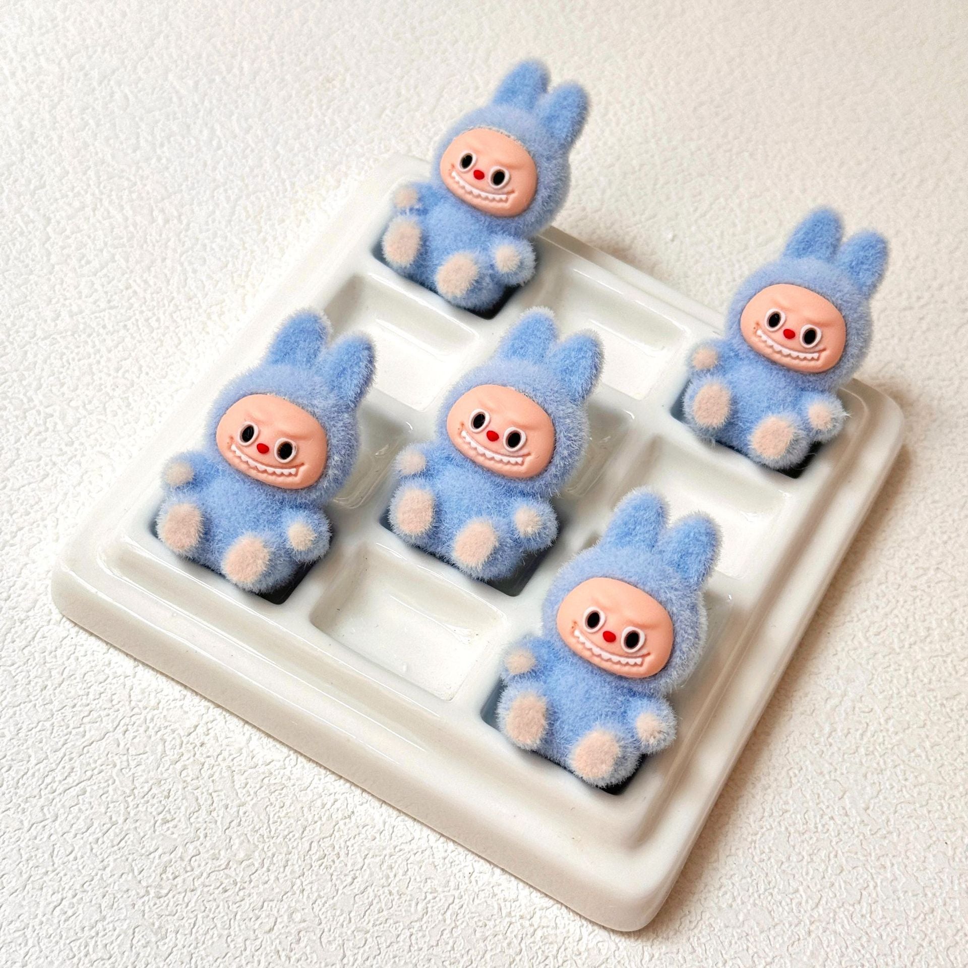 Wholesale 10pcs Cartoon flocking sitting beads OLY Exclusive