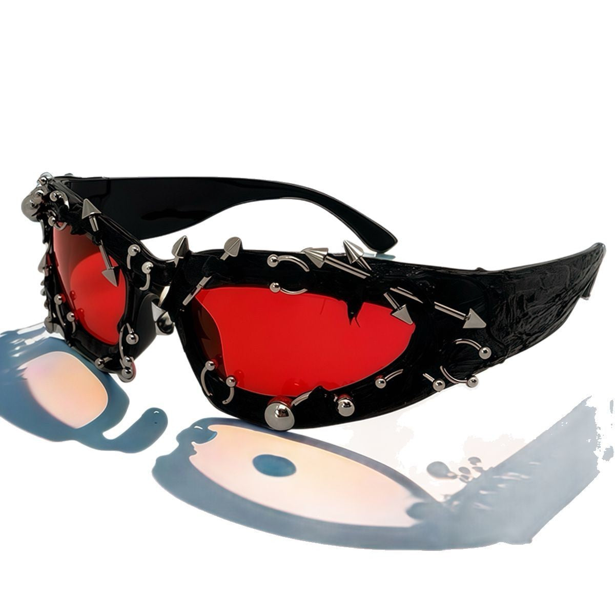 Wholesale Punk Cool Rivet Decorative Sunglasses