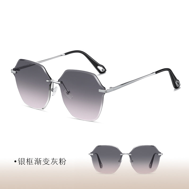 Wholesale Frameless gradient sunglasses for women