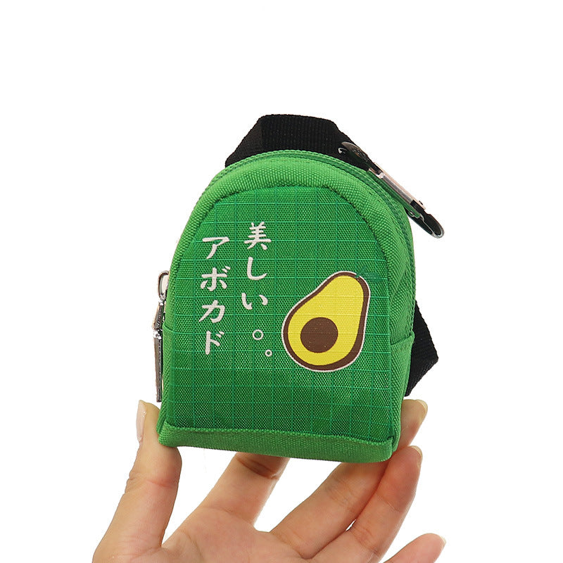 Wholesale Japanese Fruit Canvas Coin Purse Keychain