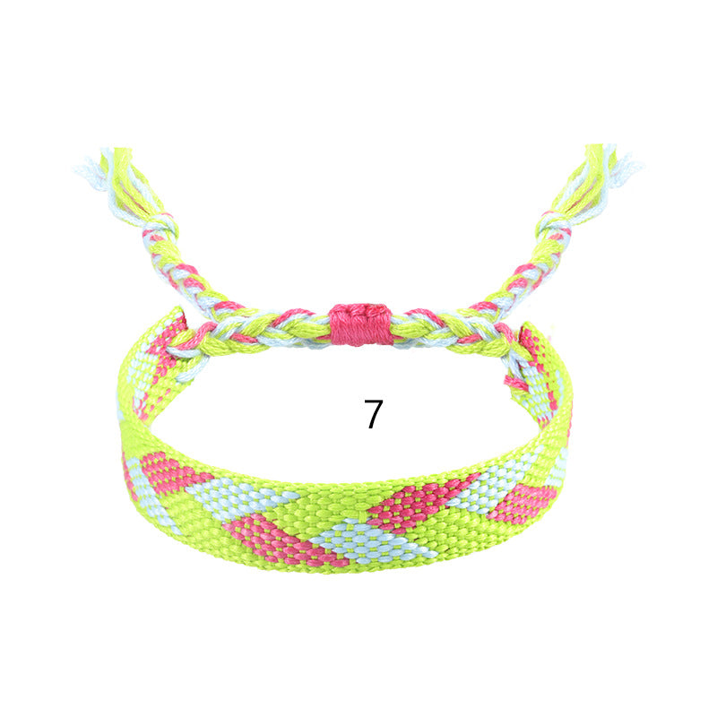 Wholesale Bohemian Ethnic Style Cotton and Linen Braided Bracelets