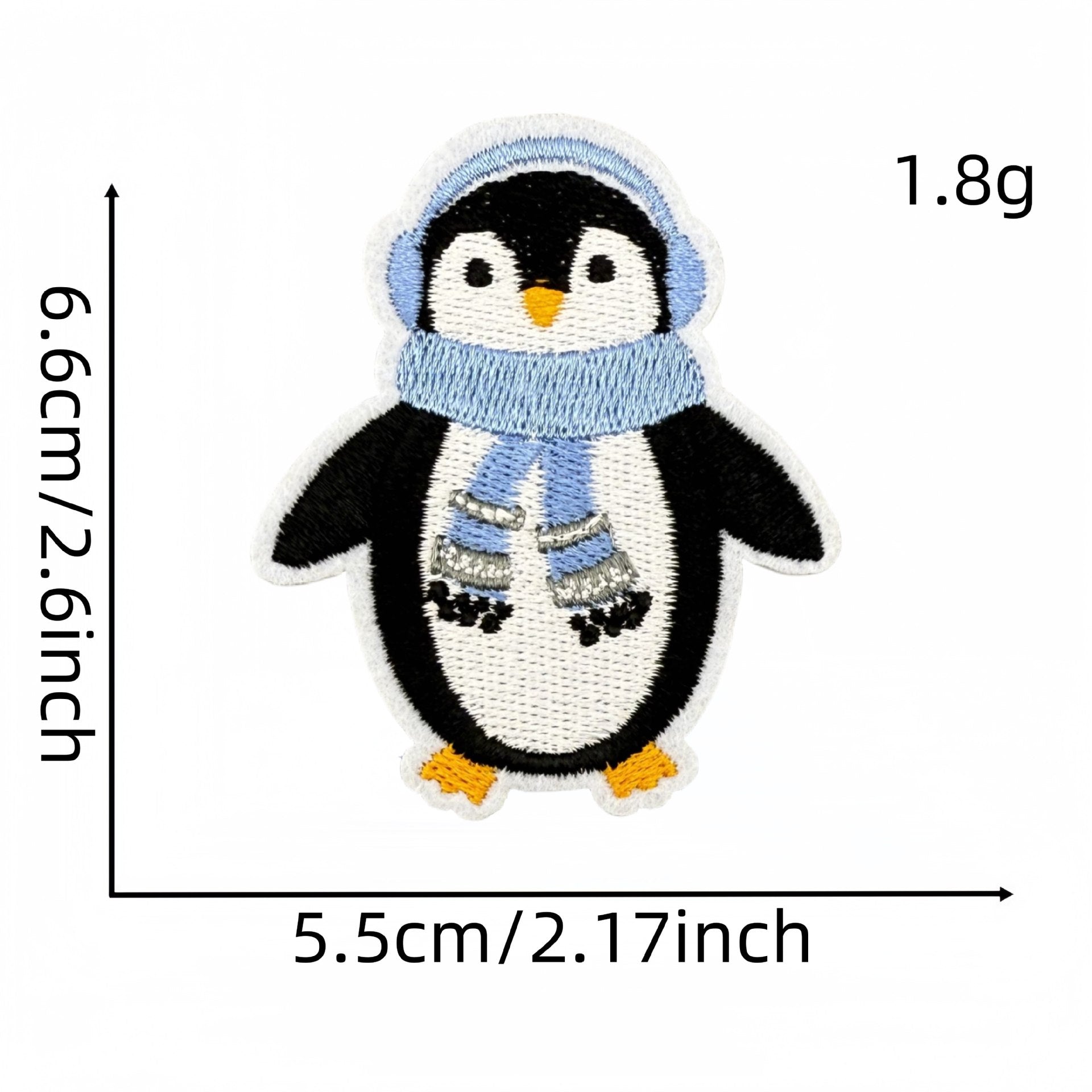 Wholesale Blue Snowflake Cartoon Penguin Animal Embroidery DIY Patches