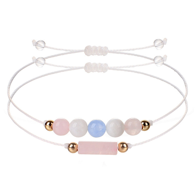 Wholesale Amethyst Tiger Eye Pillar Stone Moonstone Crystal Bracelet