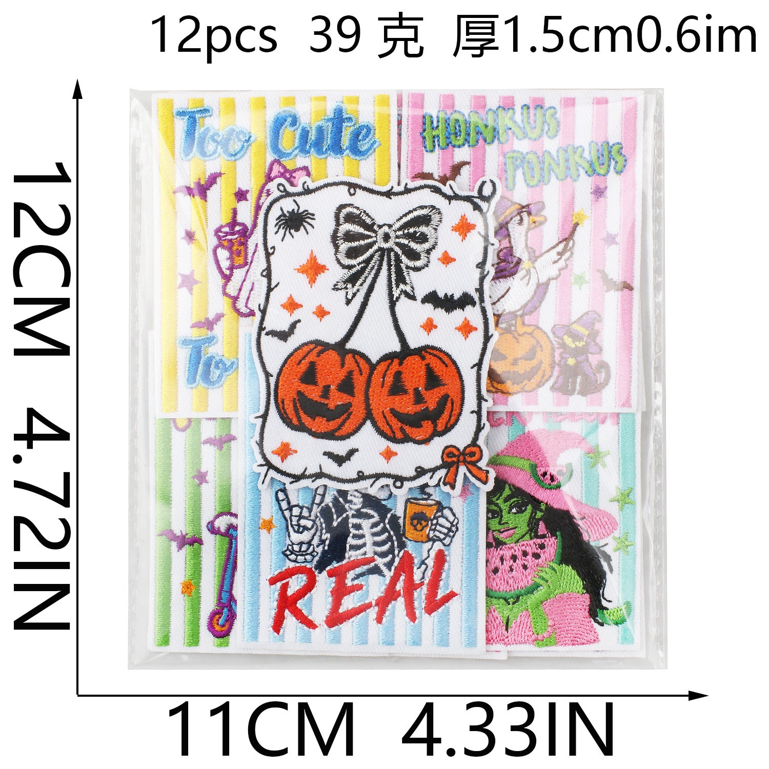 Wholesale  Embroidered Iron On Patches Ghost Zombie Design For Denim et And Bag Decorative Badge