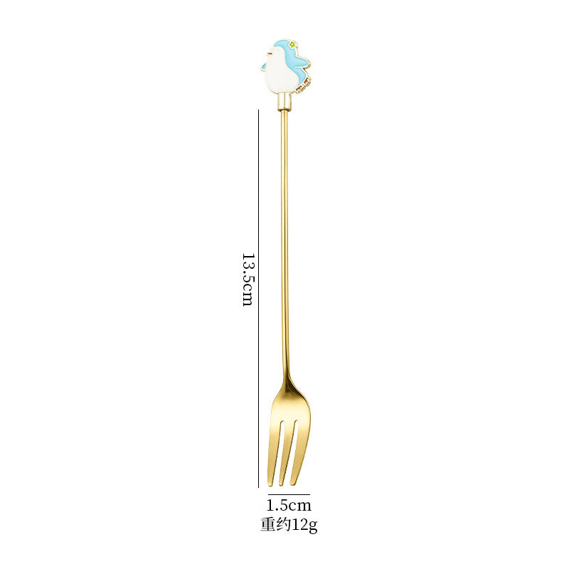 Wholesale spoon fork cartoon tableware cute dessert spoon Kitchenware