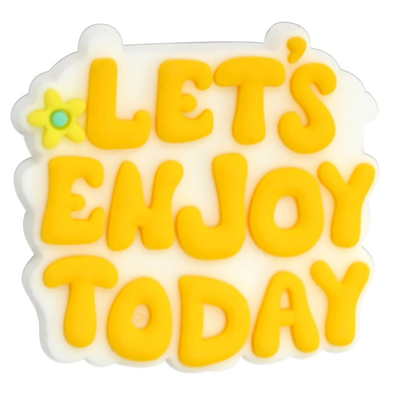 Wholesale Random 10pcs cartoon PVC soft thick patch perforated DIY beads Focal Beads