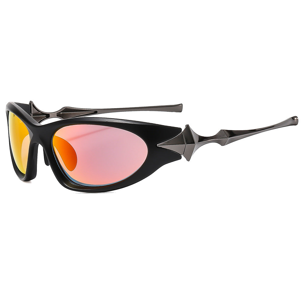 Wholesale Millennial style future technology sense wasteland punk star sun sunglasses