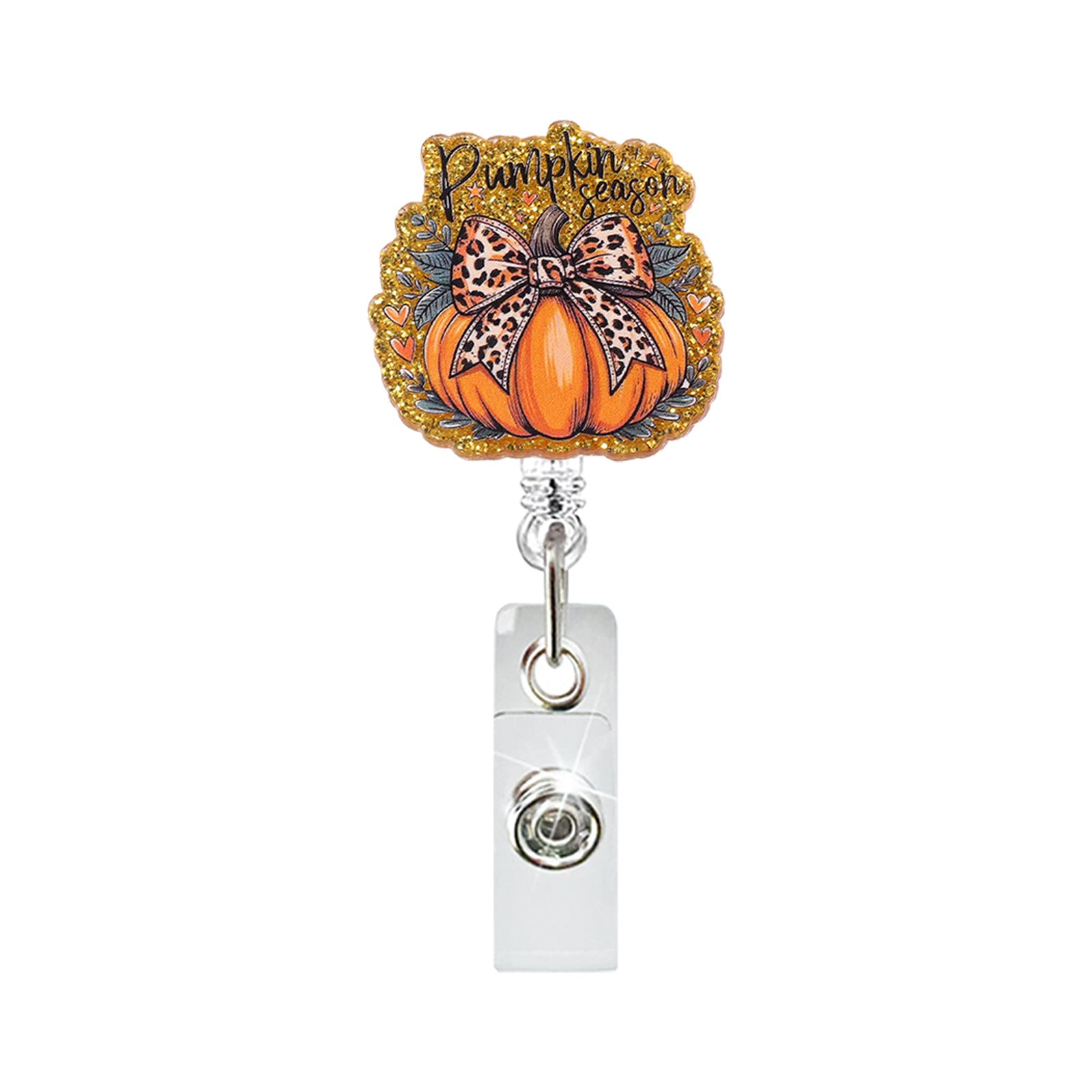 Wholesale Halloween pumpkin bow ghost retractable rotatable bedge reels