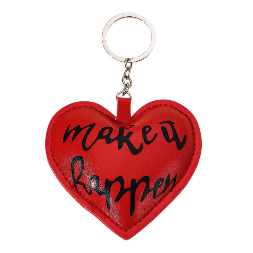 Wholesale Valentine's Day Heart Leather Keychain