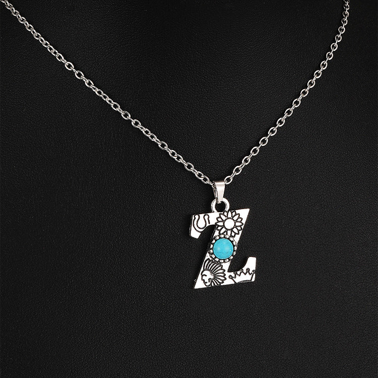Wholesale Bohemian style English letter necklace