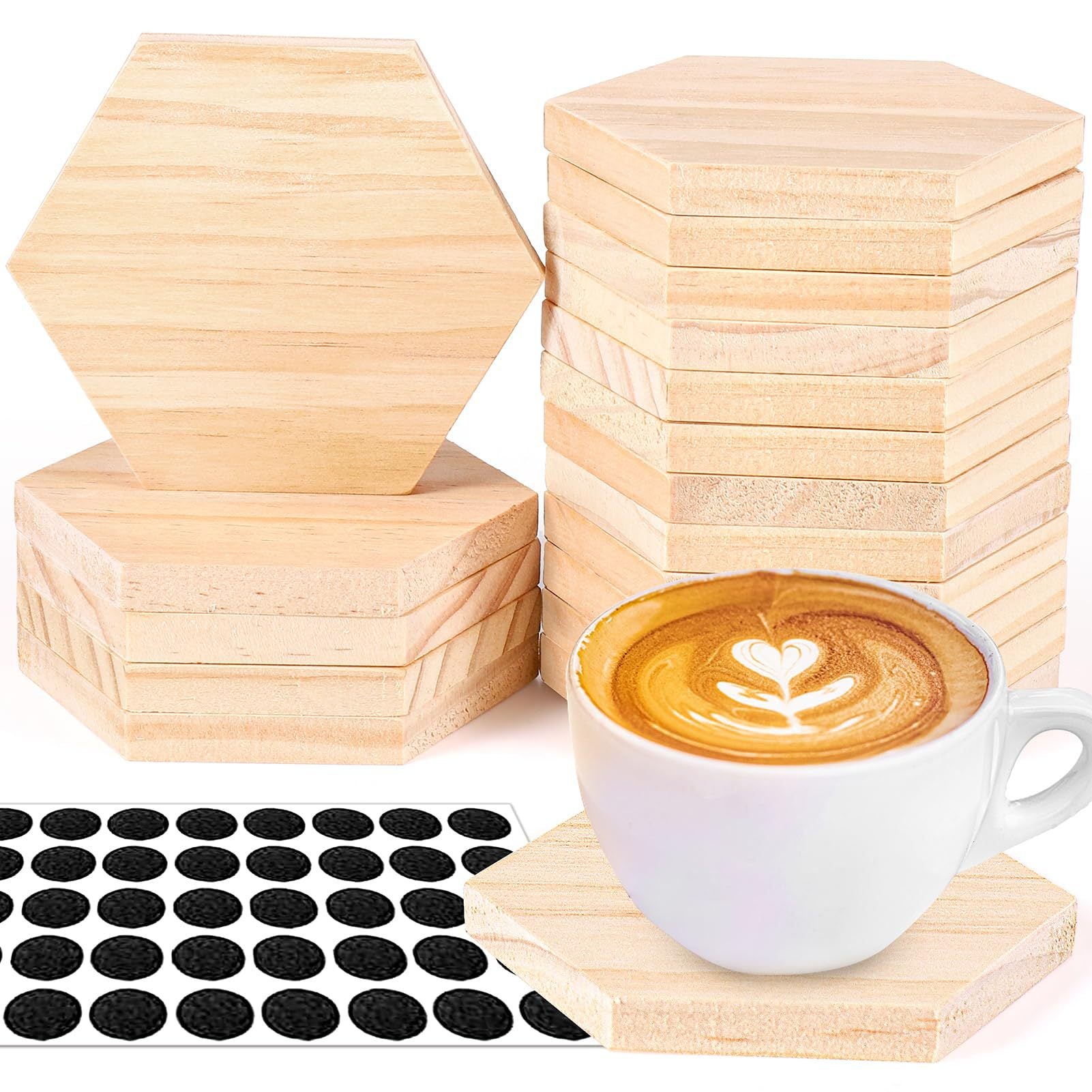 Wholesale Factory direct wooden coasters logo lettering square round love wooden coasters household wooden coasters