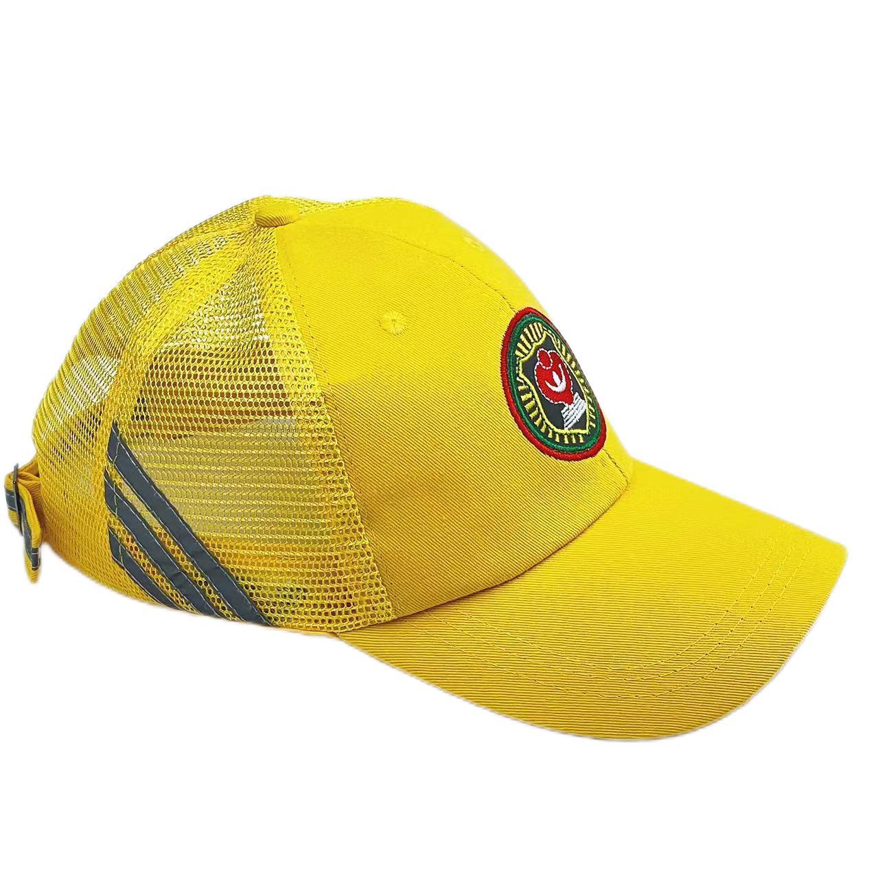 Wholesale Children's Medium Reflective Strip Safety Commuting Sunshade Small Yellow Hat