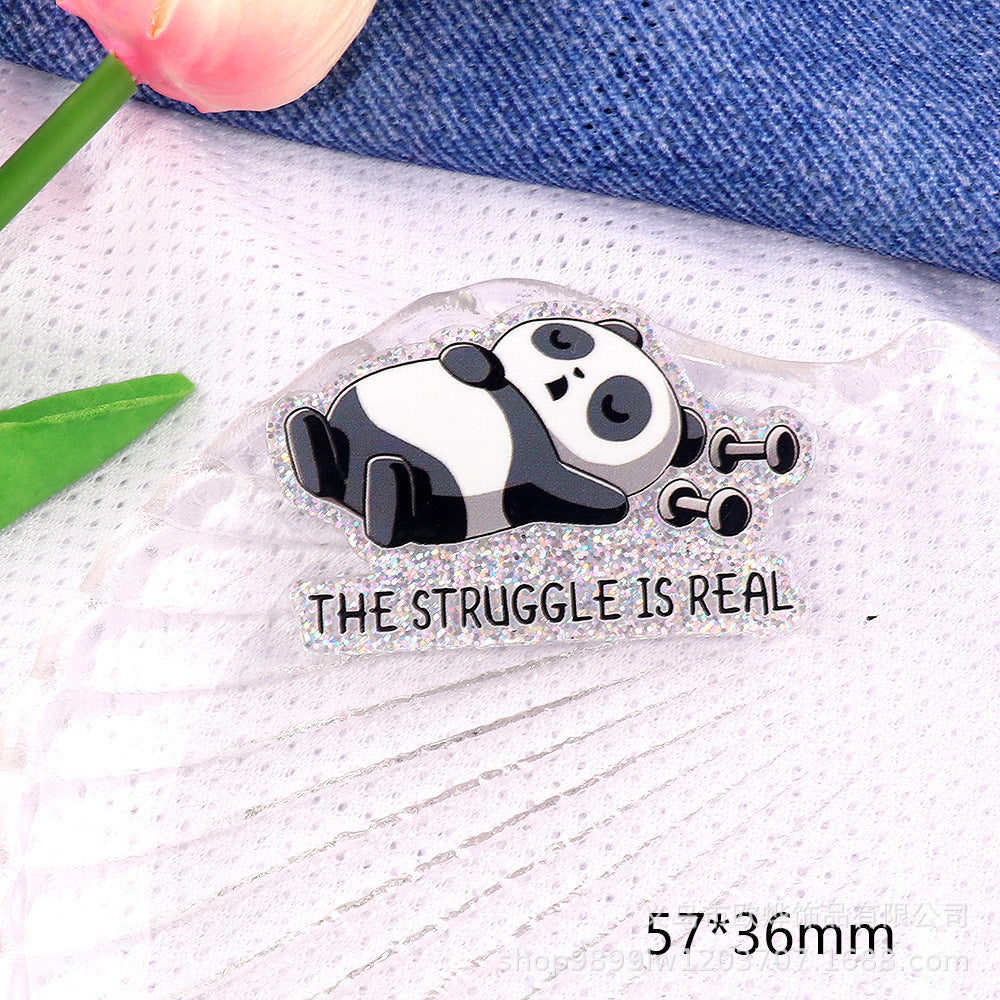 Wholesale 10pcs/ pack Cute Cartoon Character Animal Ornaments Acrylic Pins Cute DIY Accessories