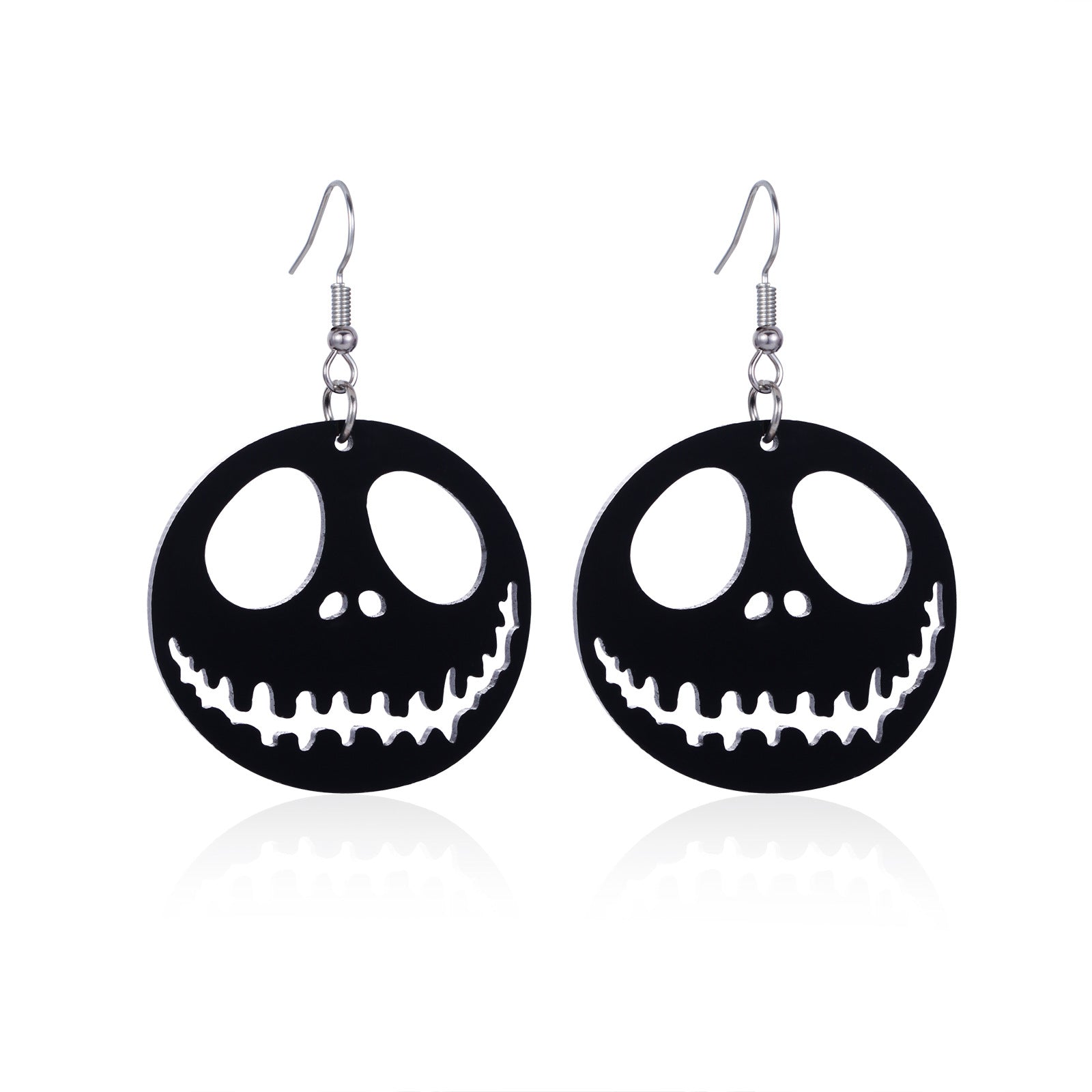 Wholesale Handmade Acrylic  Earrings Skull  Web Bat Design Trendy Jewelry Accessory For Party