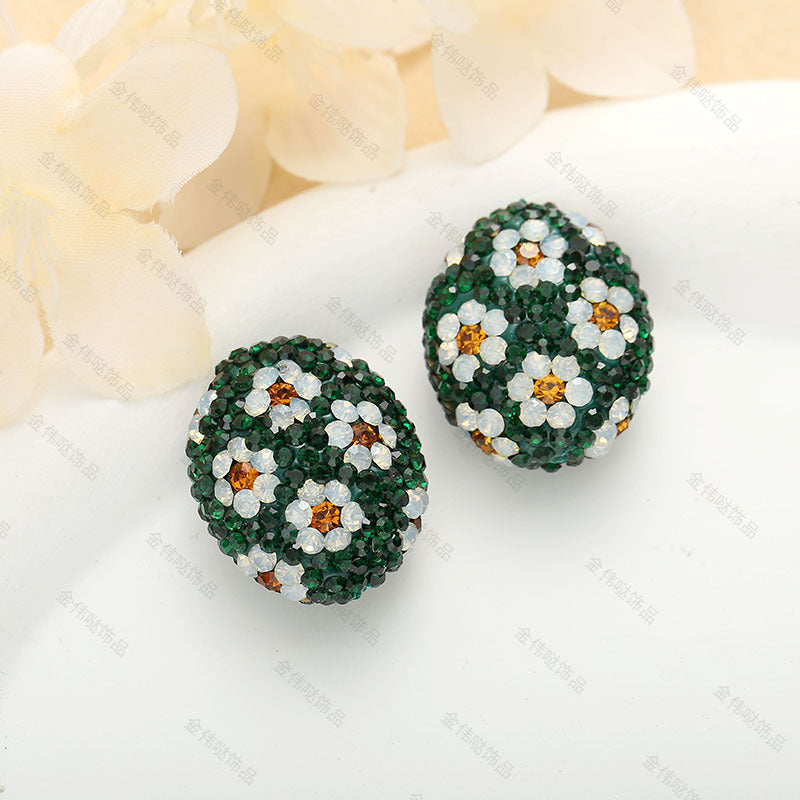 Wholesale 10pcs Plum Blossom Colorful Diamond Beads