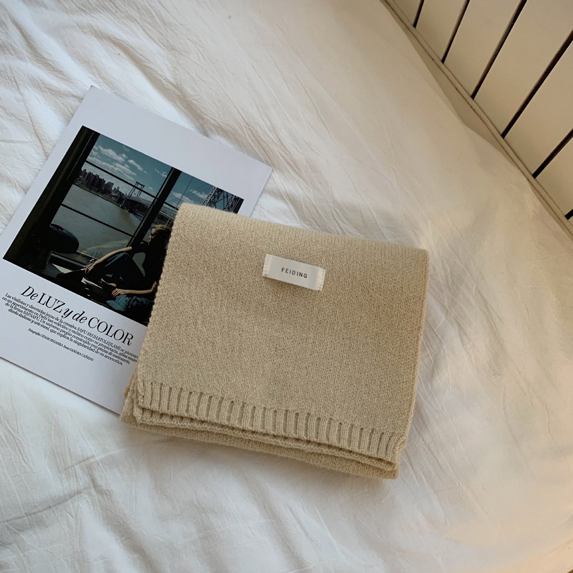 Wholesale Klein Blue Women's Autumn and Winter Versatile Knitted Acrylic Scarf