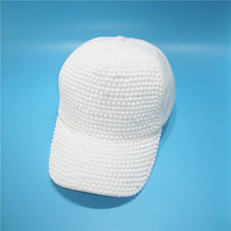 Wholesale Cotton Handmade Diamond Studded Baseball Caps