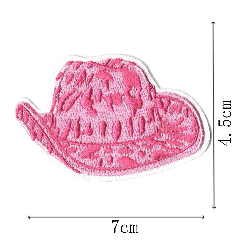 Wholesale Western Cowboy Party Cartoon Decoration Cute Patchwork Computer Embroidery Patch FS