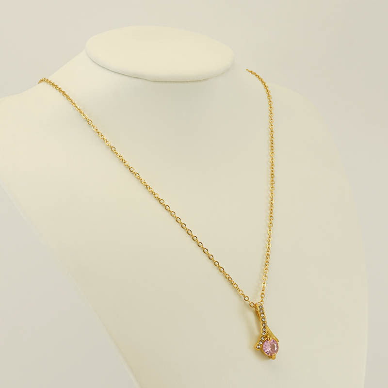 Wholesale Stainless Steel Diamond Inlaid Necklaces