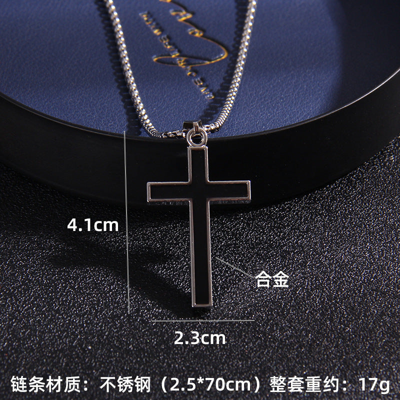Wholesale Cross Necked Sweaters Stainless Steel Necklace