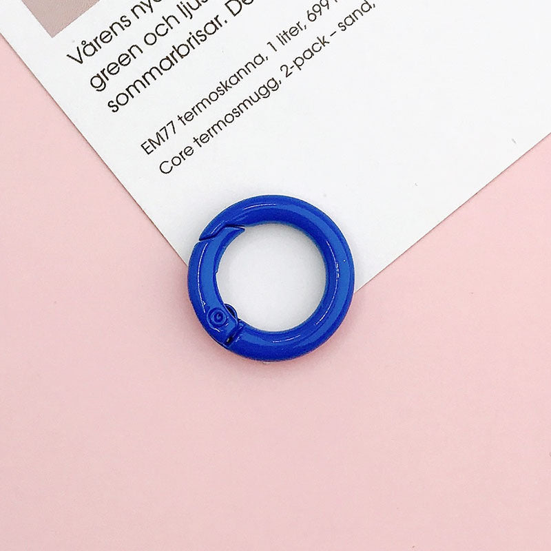 Wholesale 10pcs New 20mm spring ring DIY jewelry accessories candy color paint opening ring color key spring buckle