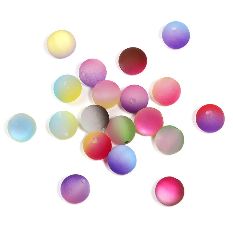 Wholesale 100pcs Matte Two-Color Resin Cat's Eye Beads