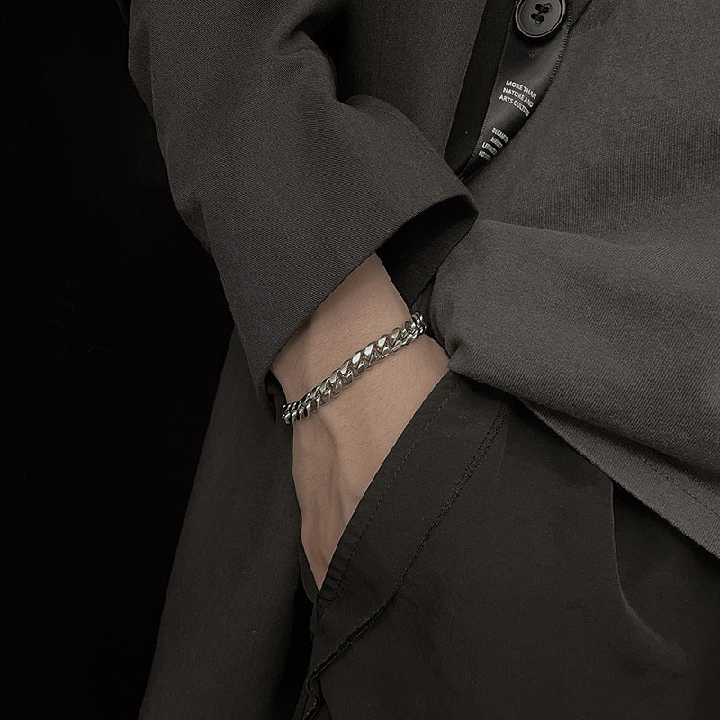 Wholesale Titanium Steel Non-fading Cuban Chain Bracelet