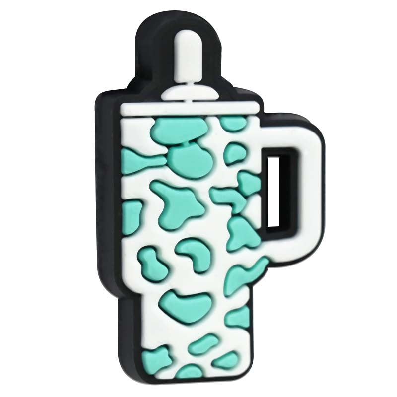 Wholesale Random100pcs Dairy Cup  PVC Soft Glue Travel Cup Focal Beads