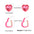 Wholesale Valentine's Day love peach two-piece earrings Women's European and American fashion semi-precious stone drop oil earrings