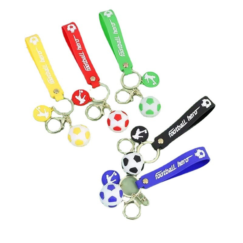 Wholesale of 10PCS Football PVC Keychains