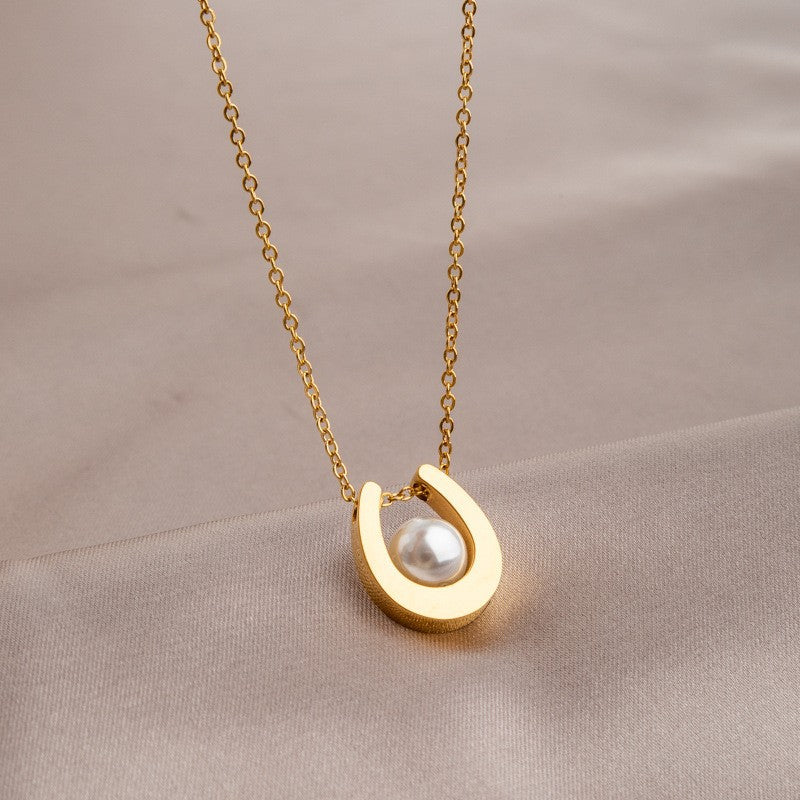 Wholesale Gold Titanium Steel Necklace for Women,  Non-Fading