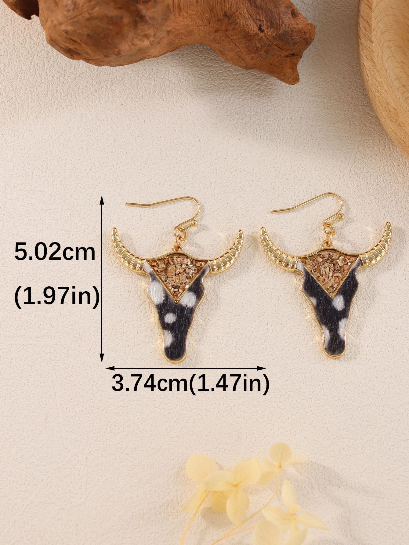 Wholesale Ox Head Vintage Zinc Alloy Earrings