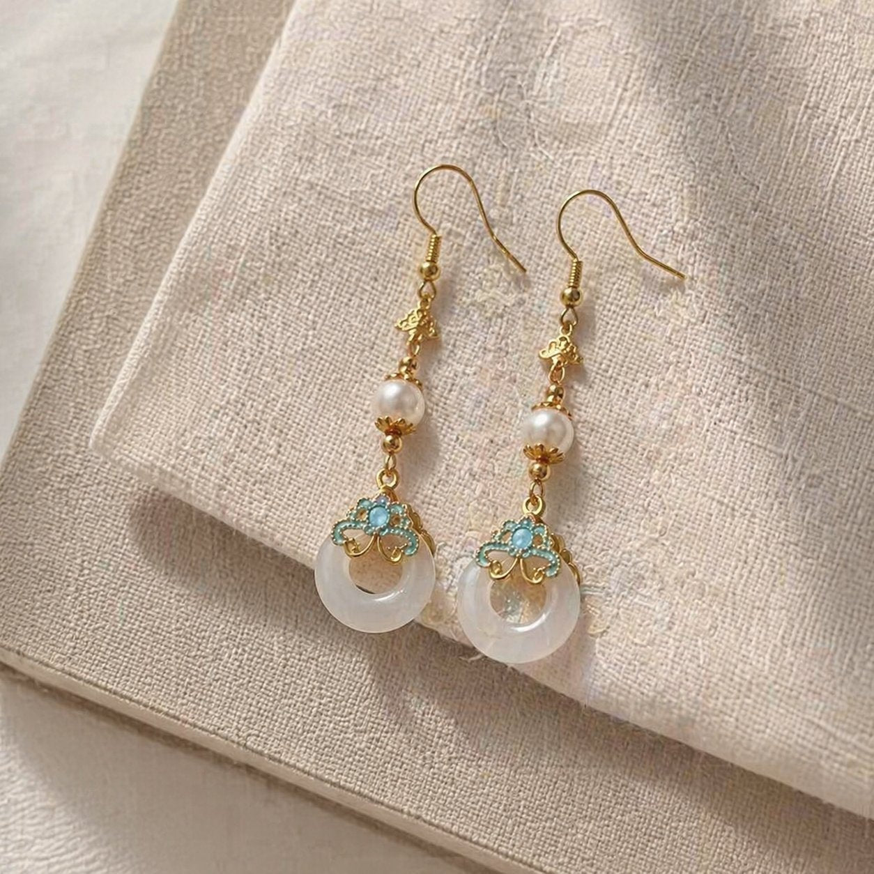 Wholesale Retro Chinese Style Tassel Earrings For Women Alloy Electroplated Floral Hanfu Qipao Fashion Accessory Gift