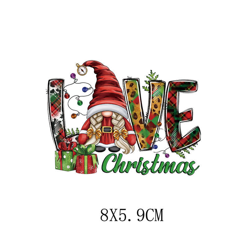 Wholesale  5pcs/pack   Children' s Cartoon Christmas Heat Transfer Stickers   UV DTF Ready to Press Transfers Wraps