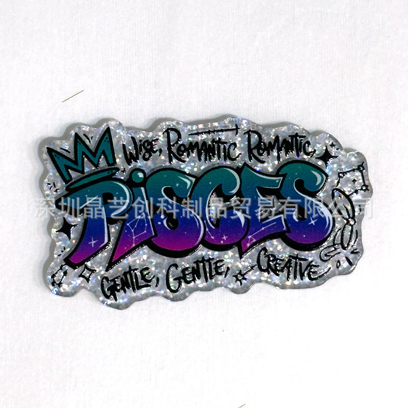 Wholesale 10pcs/pack Constellation Series Sequin Acrylic DIY Accessories