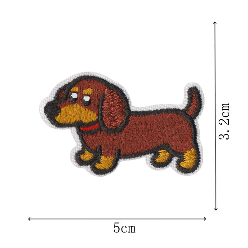 Wholesale Cute Dog Embroidery Patch Set 9Pcs Iron On DIY Backpack Jeans Decorative Applique For Gift And Resale