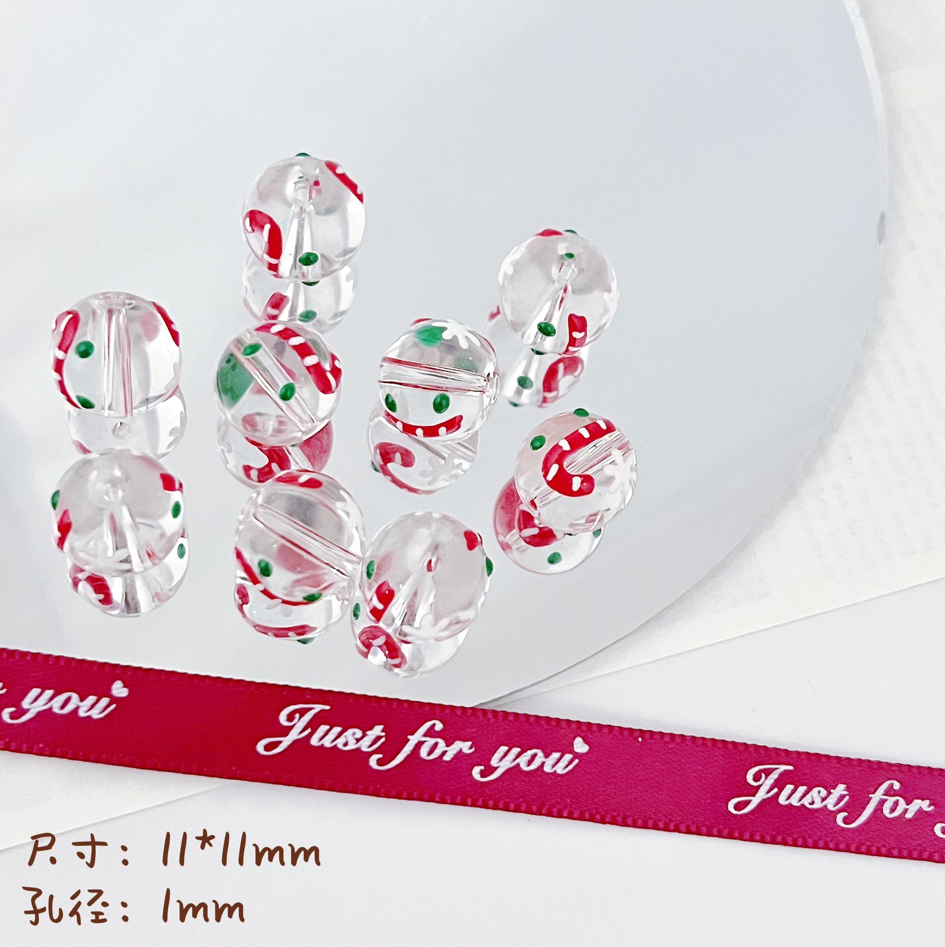 Wholesale 10pcs Santa Claus Snowflake Christmas Series Beads