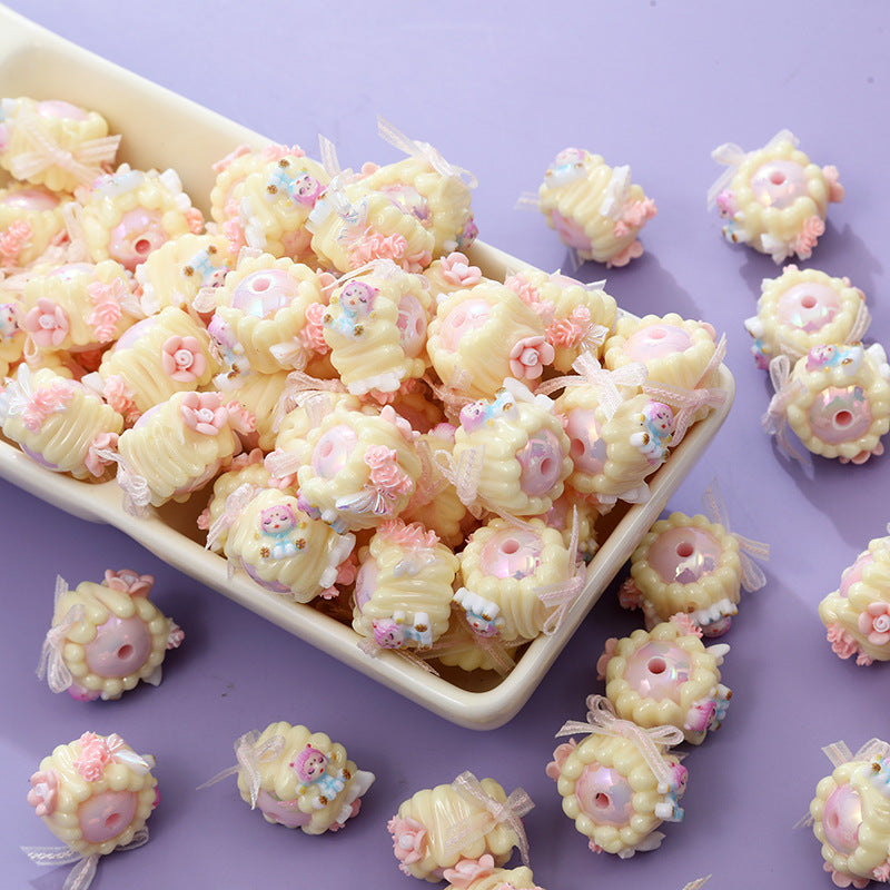 Wholesale Cartoon 3D Flower Heavy Beads