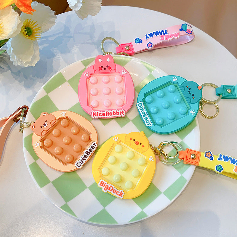 Wholesale Cartoon Animal Pinch Decompression Toy Car PVC Keychain